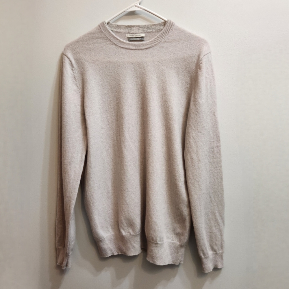 Paul Taylor Wool/Cashmere Sweater Size L-XL in Soft Gray